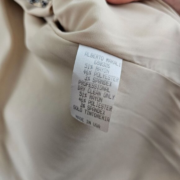 Alberto Makali Blazer Leopard Print Jacket Size 4 Button Front Ruched 3/4 Sleeve - Picture 11 of 14